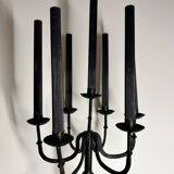 Brutalist wrought iron candlestick from the 60s