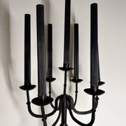 Brutalist wrought iron candlestick from the 60s