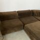 Old vintage modular sofa 6 elements of the 70s velvet / design