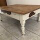 Old wooden farmhouse table for living room