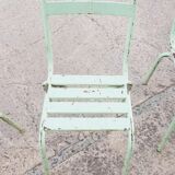 Four vintage metal chairs