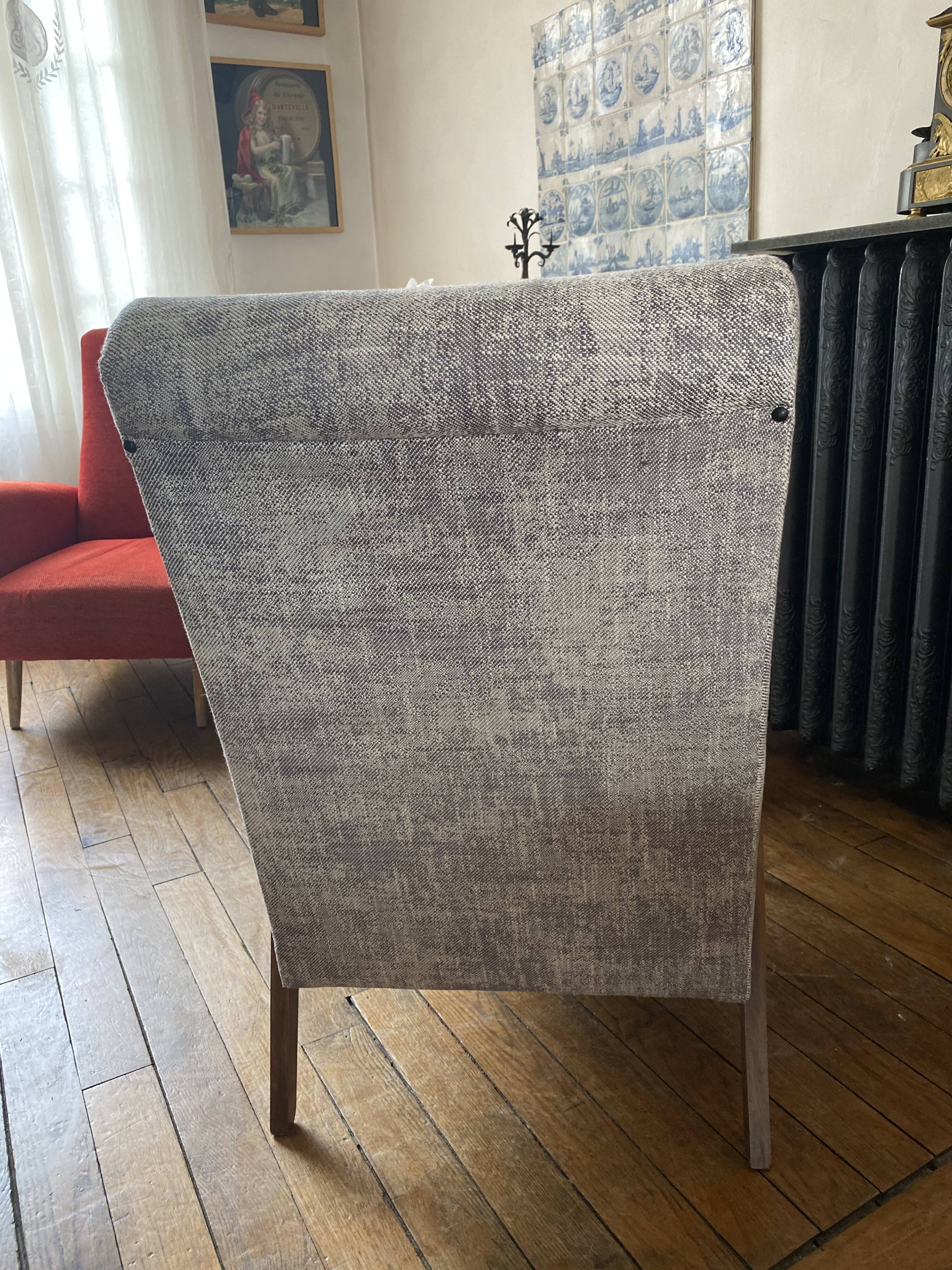 Pair of Scandinavian feet compasses armchairs