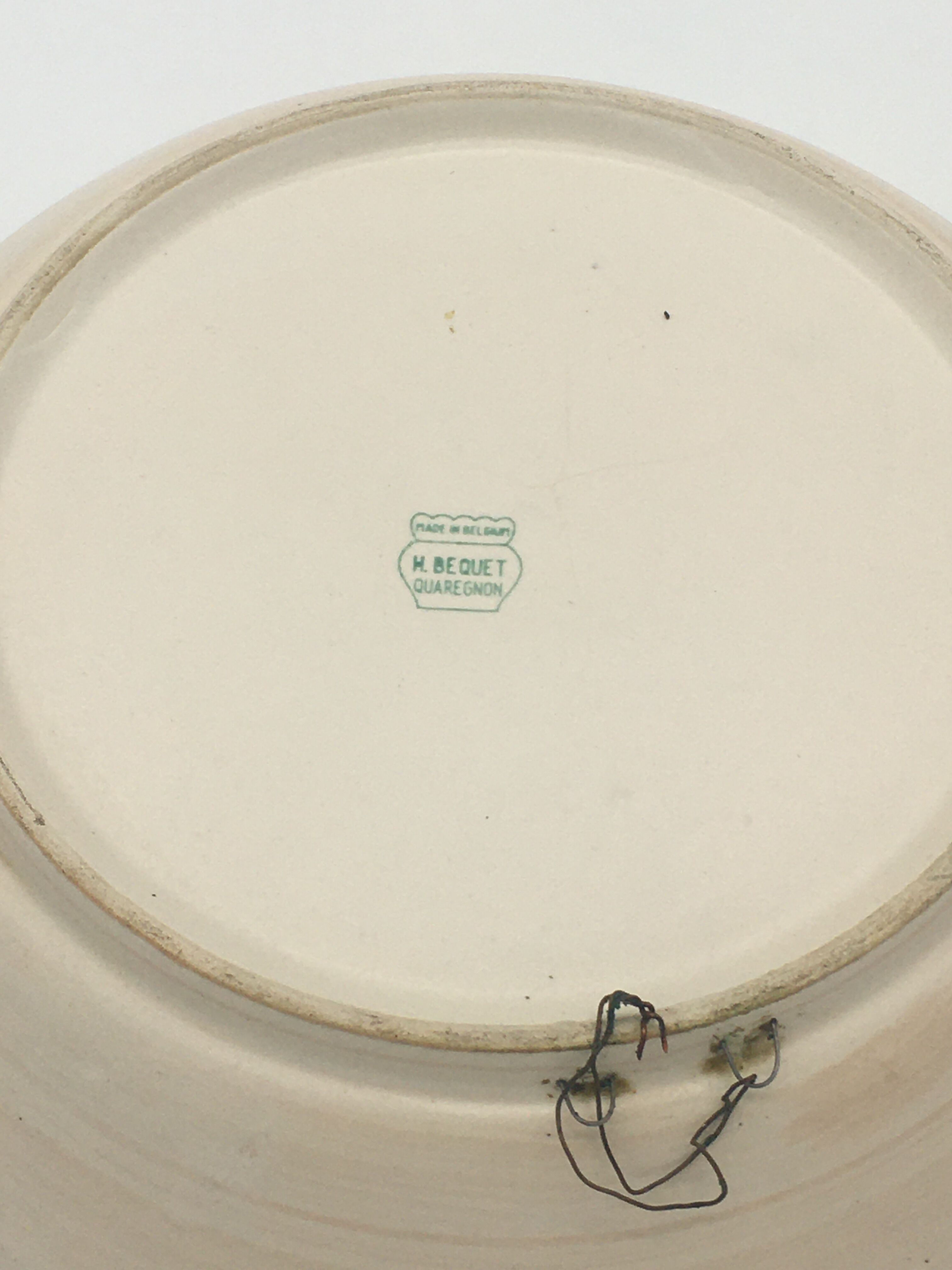 Decorative plate H. Bequet