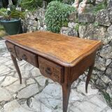 Louis XV style carved solid oak writing table, 19th century
