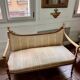 Exceptional Louis XVI style bench in gilded wood - Late 19th century