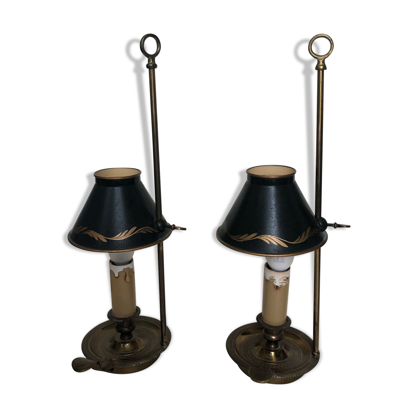 Pair of hot water bottle lamps