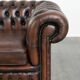 Nice cow leather Chesterfield 2-seater sofa in English style