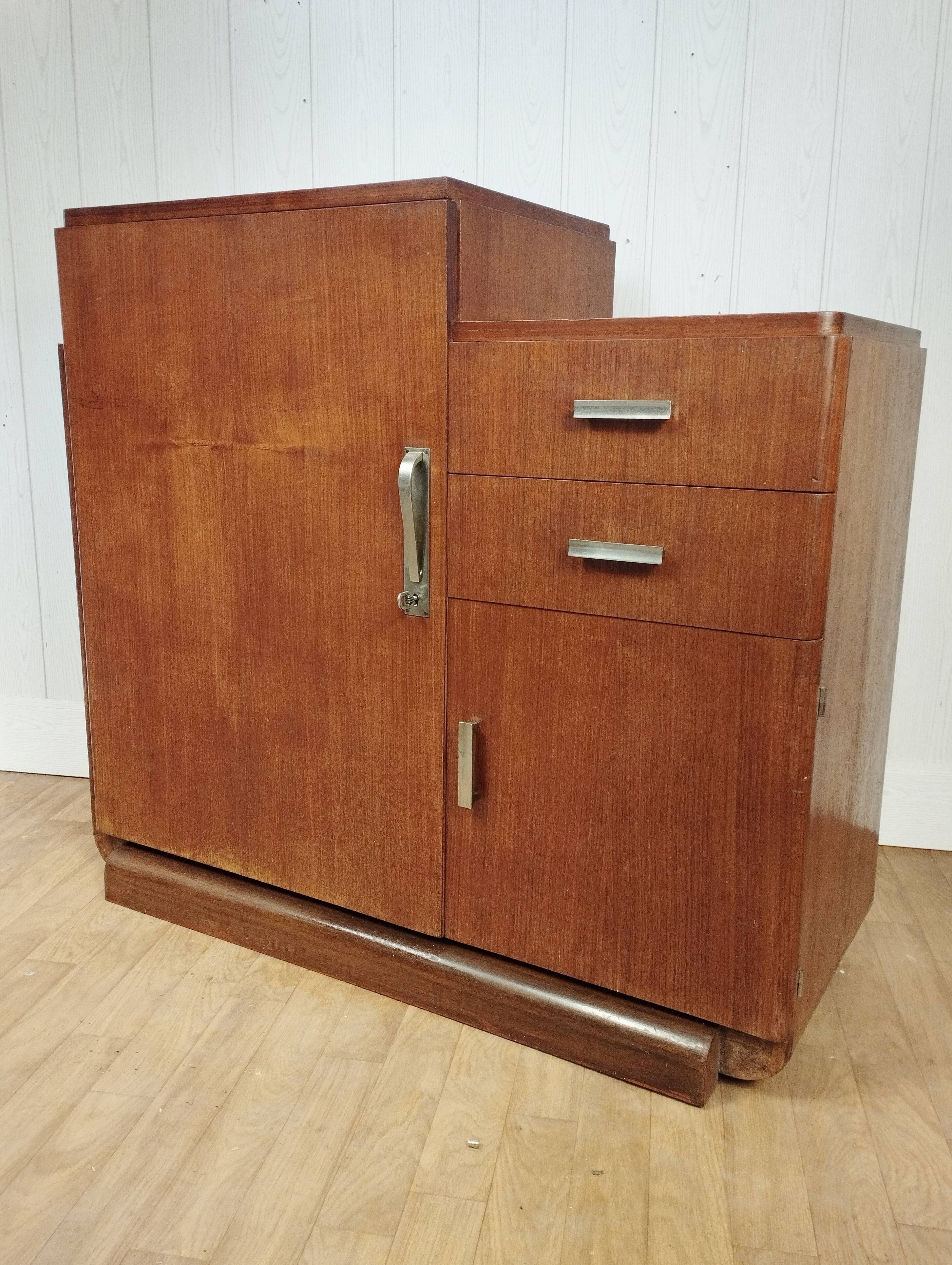 Asymmetrical vintage art deco style sideboard