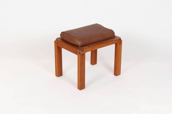 Pierre chapo, coiffeuse, tabouret et pouf 1989