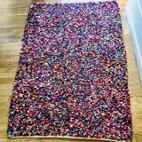 Tapis Rag Rug morceaux de tissus multicolores