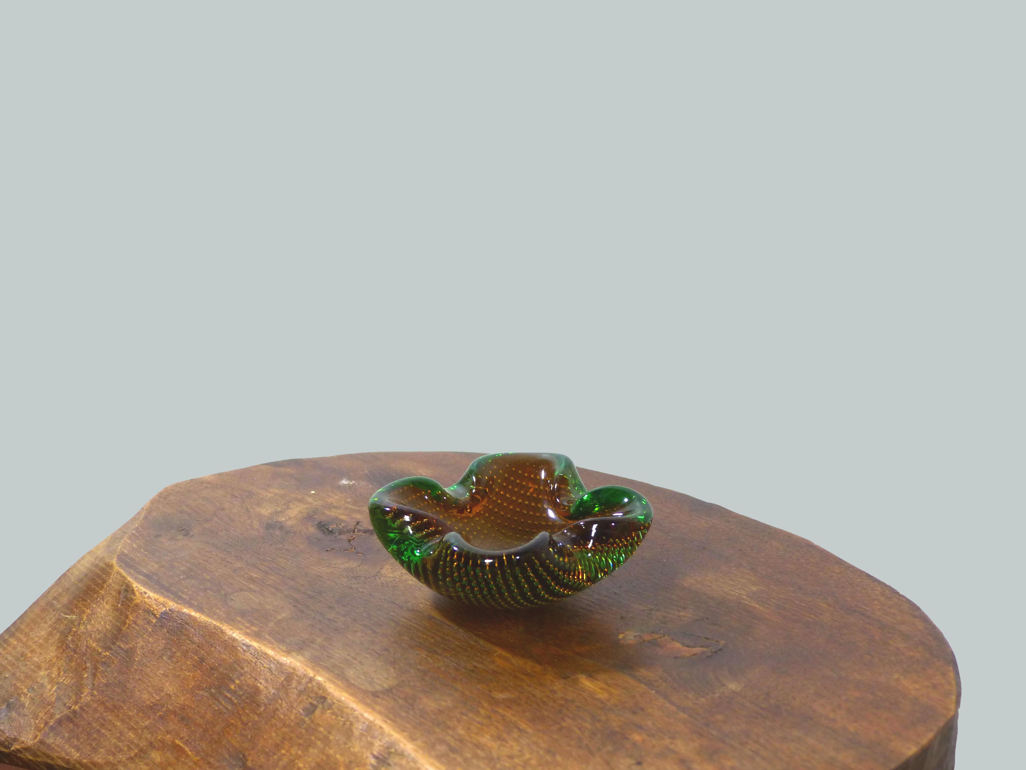 Green and Yellow Wallan Ashtray