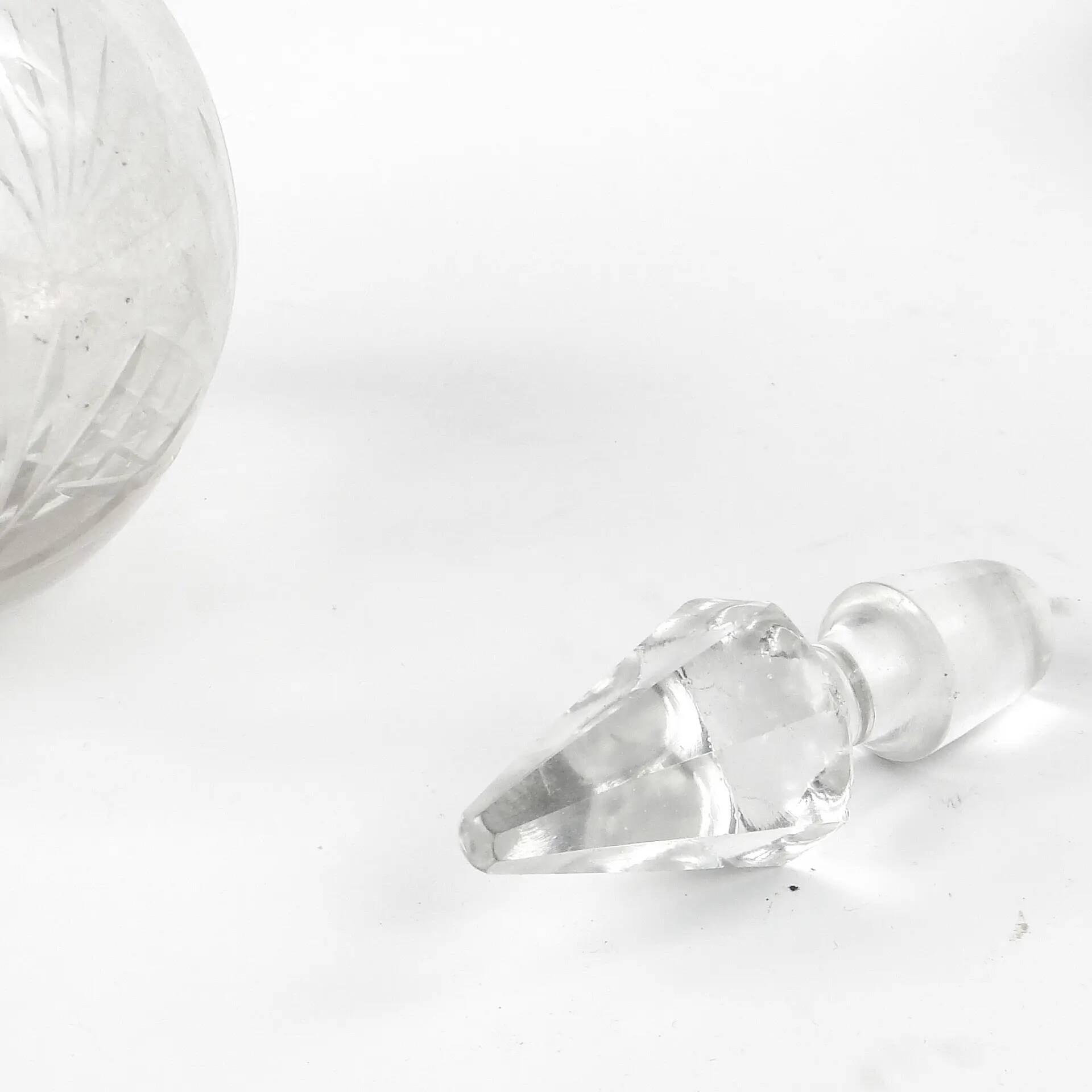 Art Deco carafe, crystal, Sweden, 1950s
