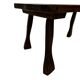 Vintage brutalist side table minimalistic design in dark wood