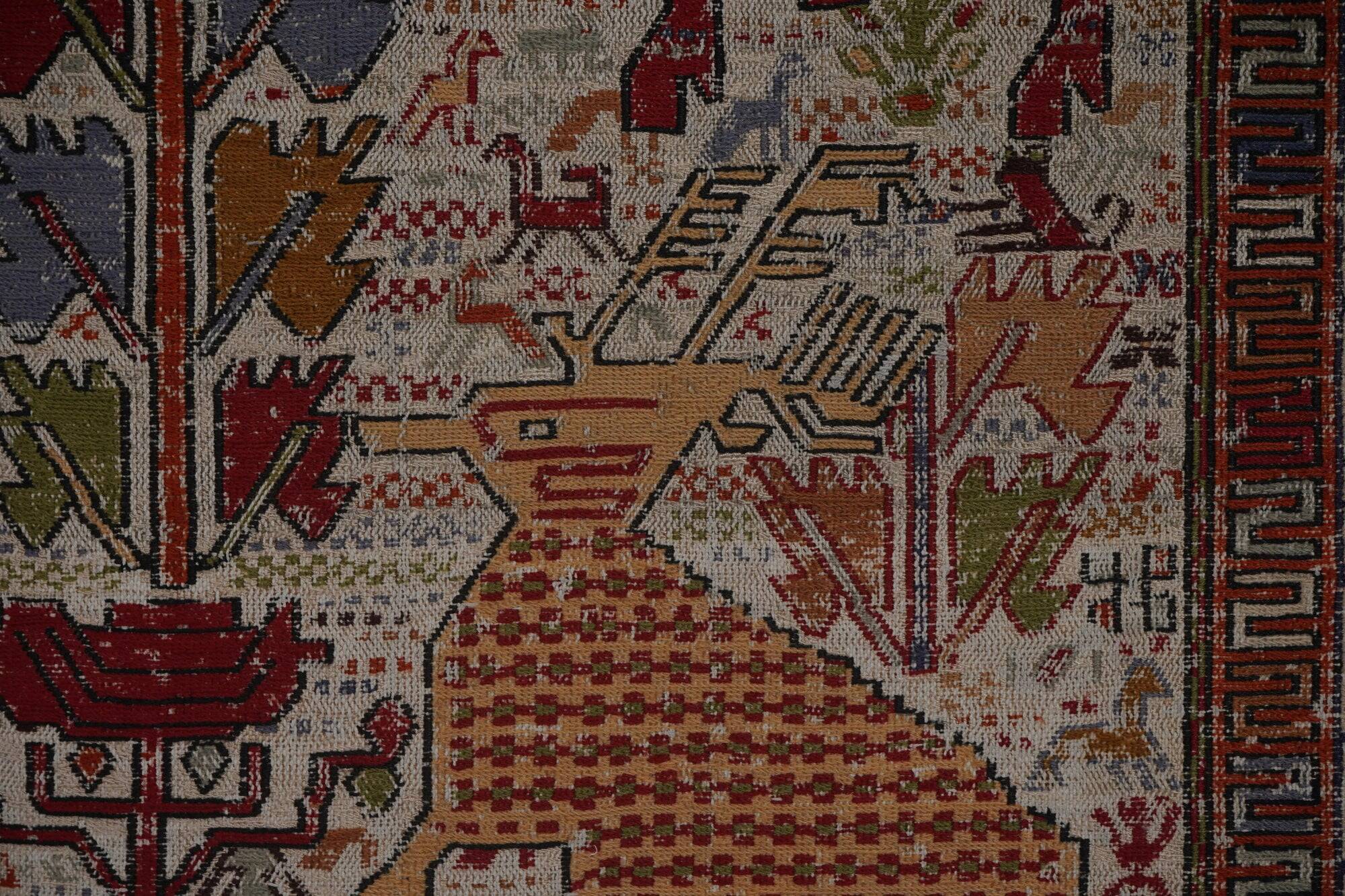 Vintage Turkish kilim, handwoven, 114x217 cm.