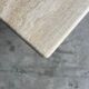 Light beige travertine Italian minimalist coffee table, solid natural stone 1980s