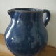 Ceramic pitcher – blue enamel signed J. Normand handmade in France
