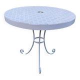 Old iron garden table