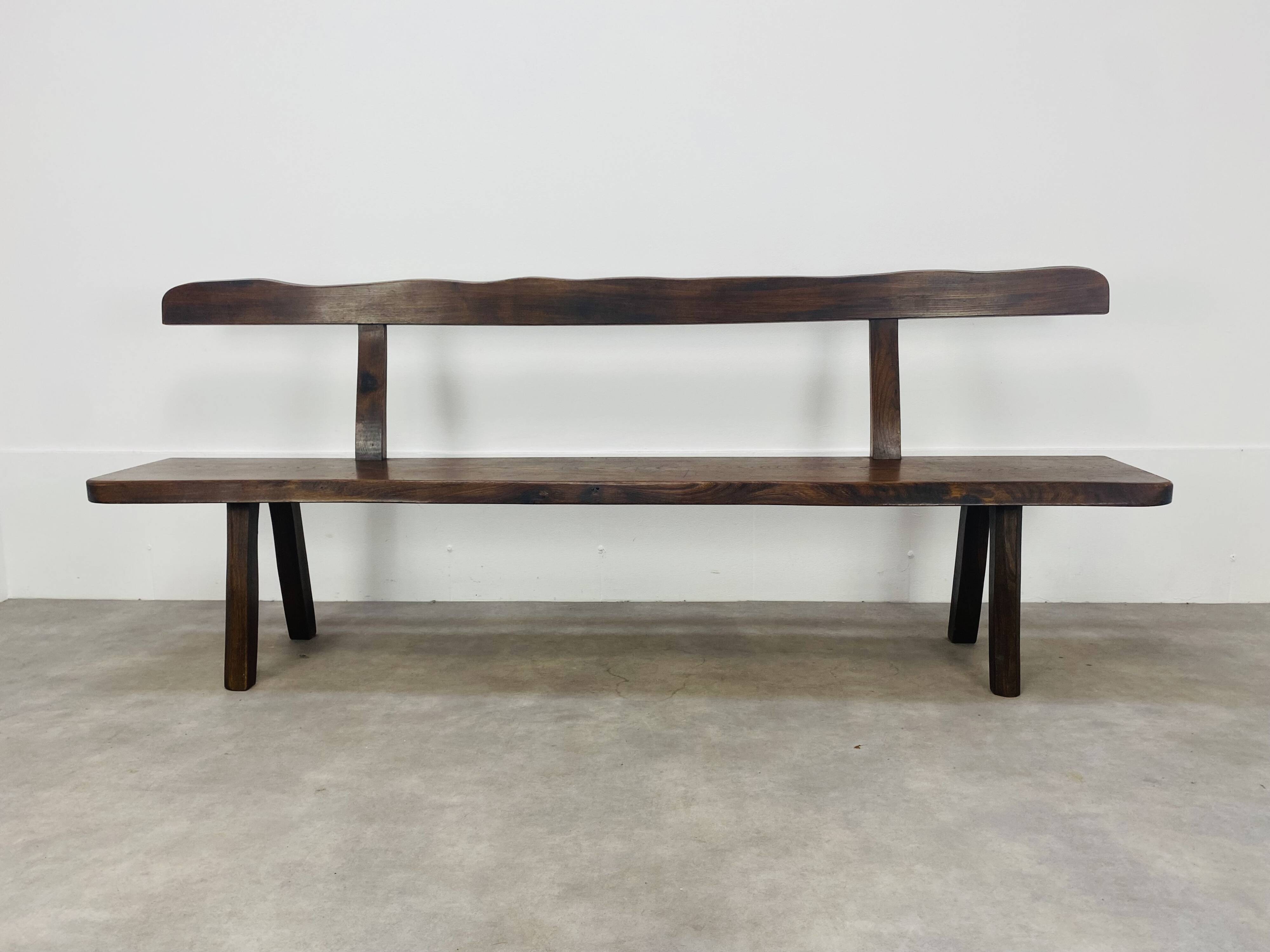 Brutalist elm bench by Aranjou