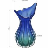 Large Murano Sommerso Vase 33cm - Cobalt Blue & Emerald - 2.8kg
