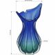 Large Murano Sommerso Vase 33cm - Cobalt Blue & Emerald - 2.8kg