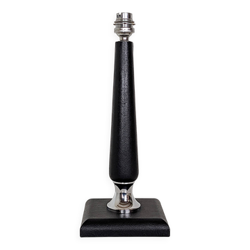 Leather and chrome lamp base