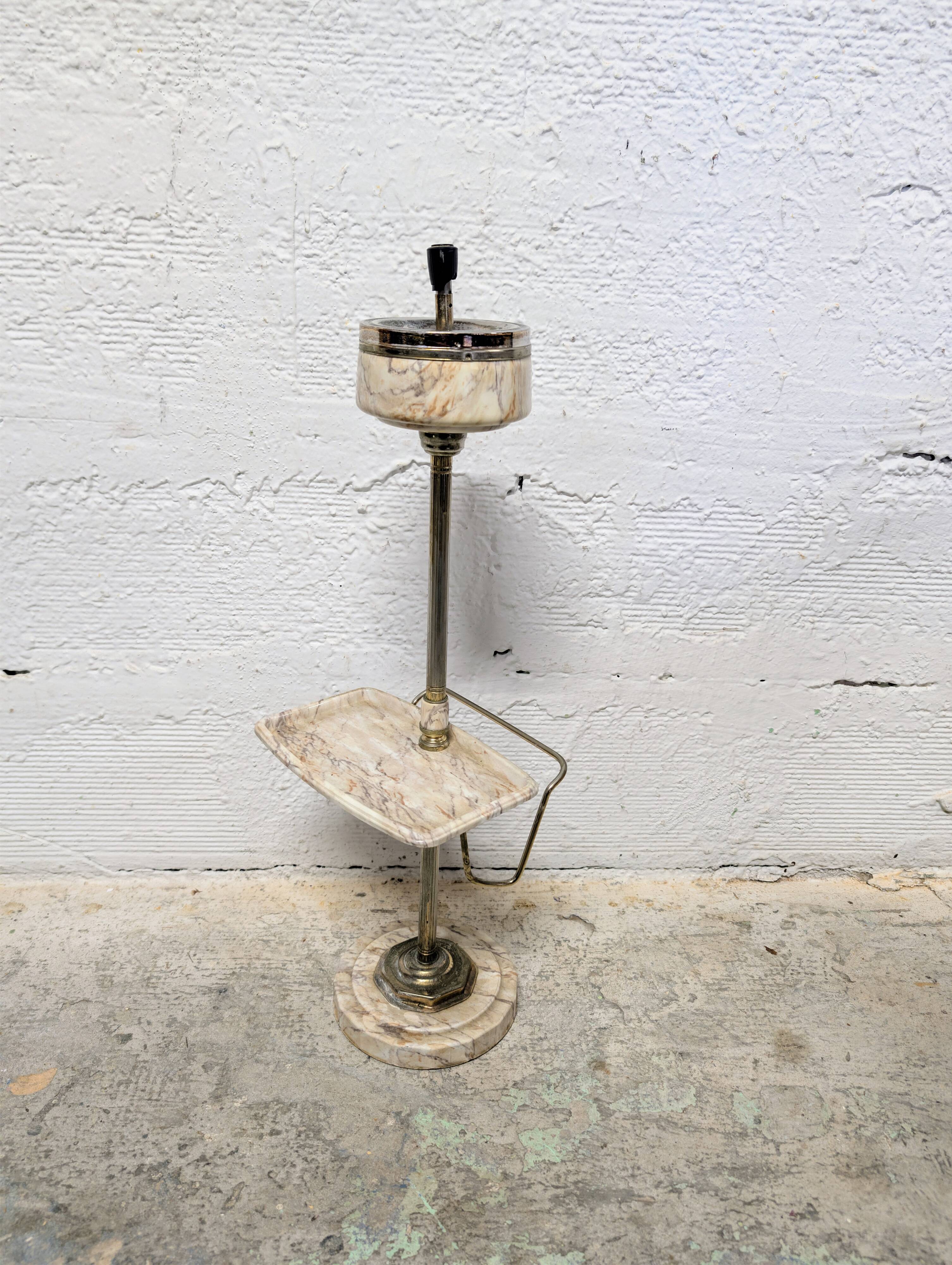 Freestanding ashtray with magazine rack