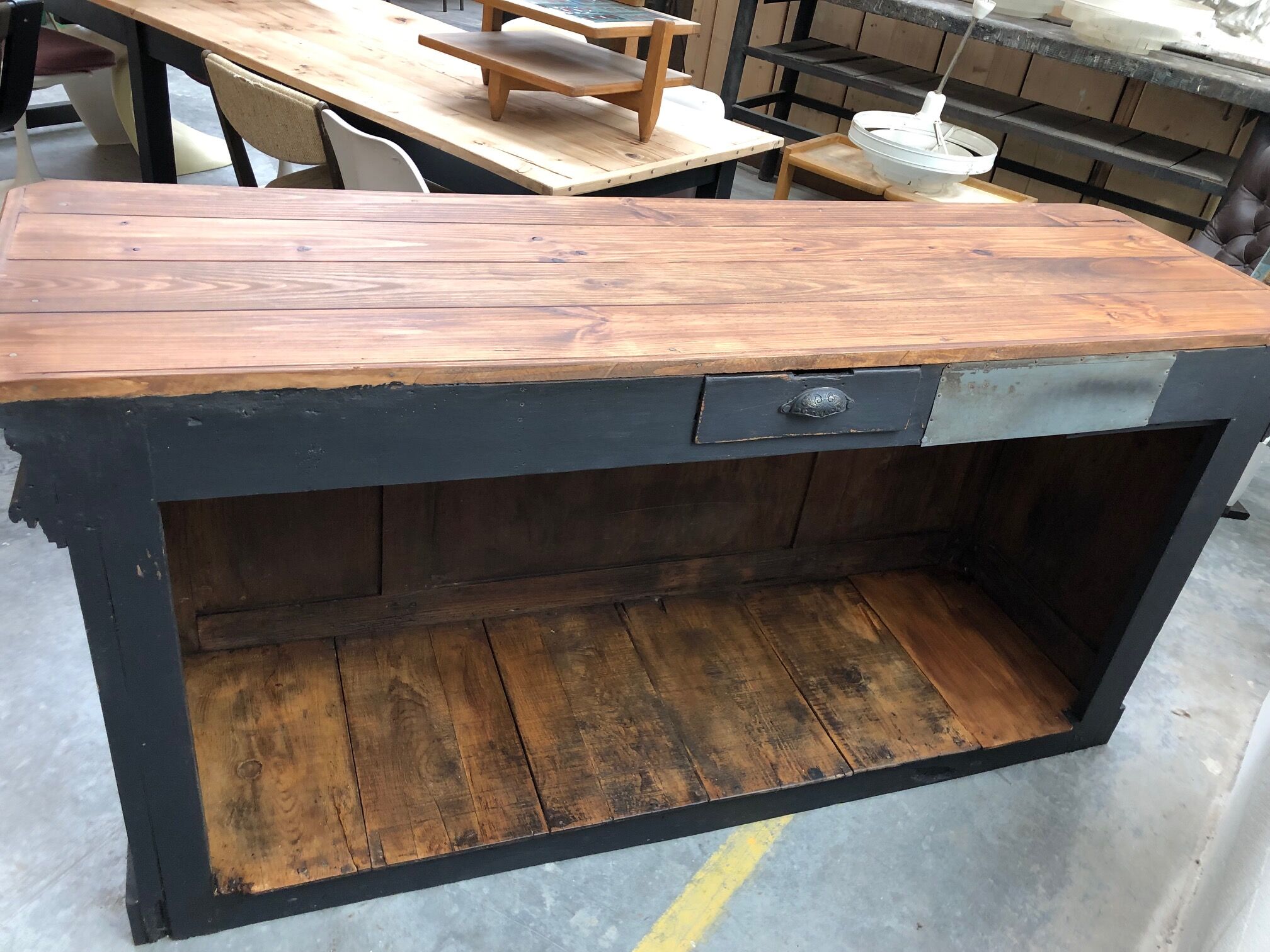 Old patinated counter