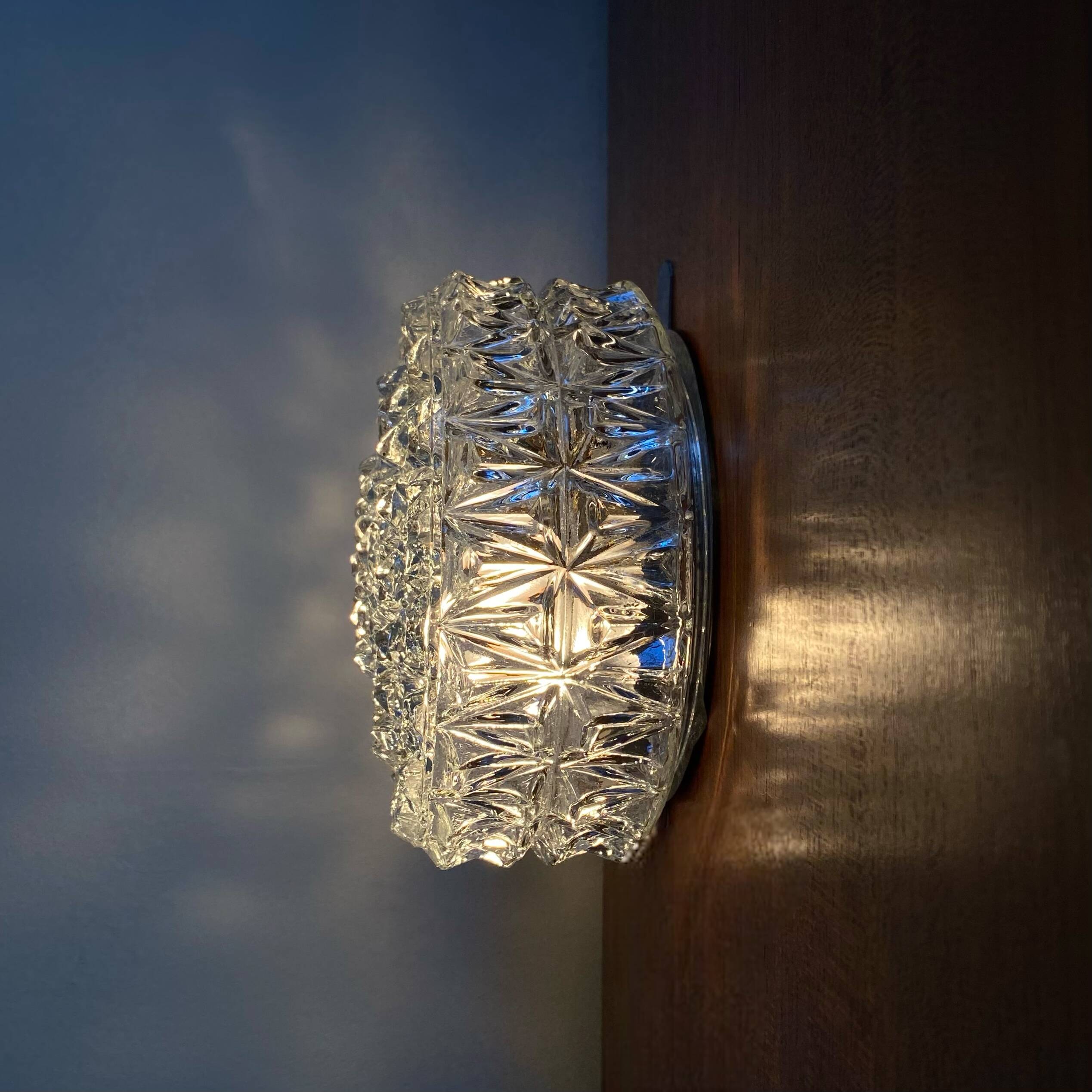 Wall light ceiling light thick glass 1970 seventies eighties LAMP-7397