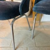 Blue velvet conference chairs