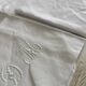 Set of 10 antique hand-embroidered "DM" napkins - Linen threads - 72x86 cm