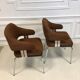 Paire de fauteuils conférence vintage