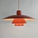 Louis Poulsen PH 4/3 pendant lamp orange metal shades by Poul Henningsen