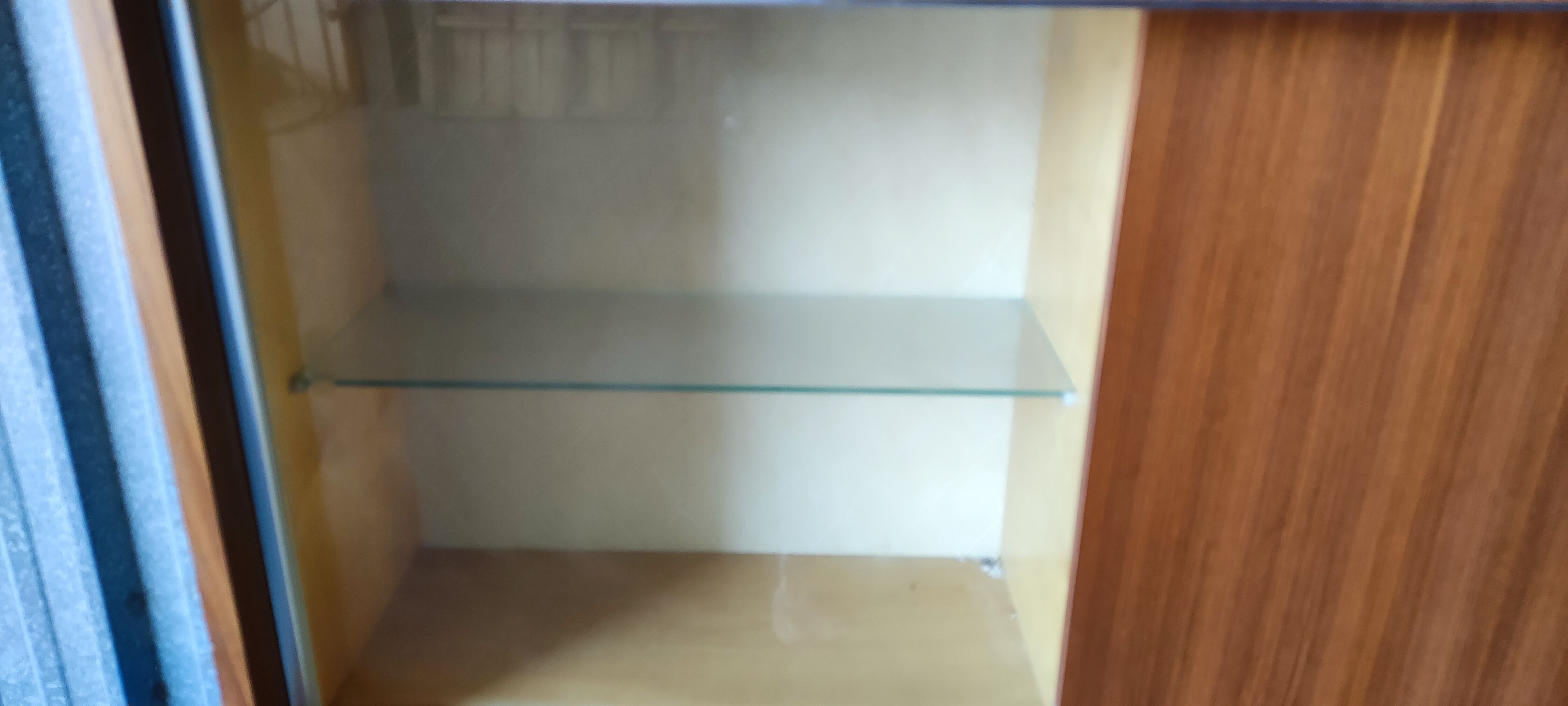 Sideboard and sliding door showcase scandinavian style manufactured from the 60s and 70s