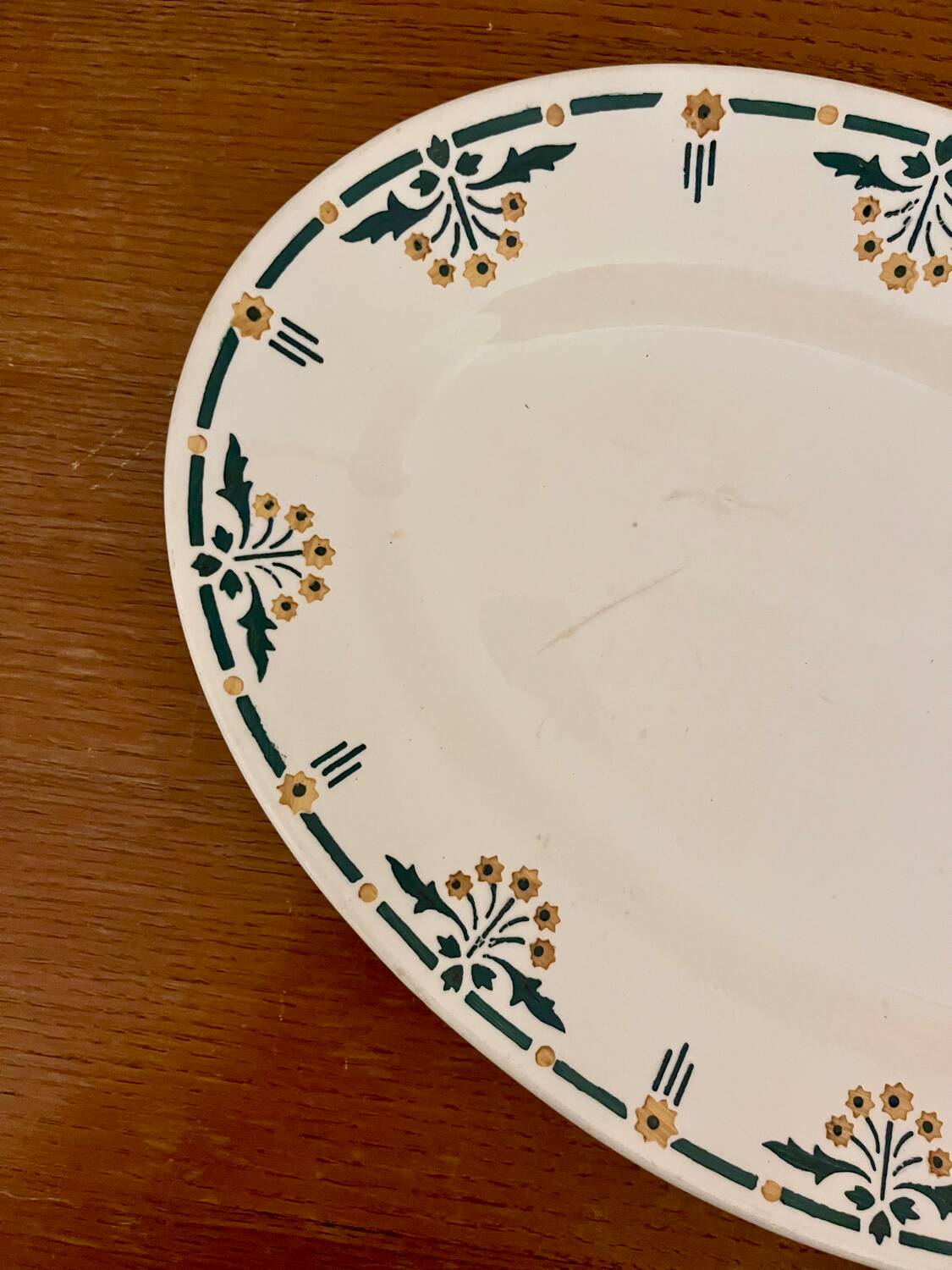 Oval dish Terre de fer model Mimosa