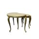 Set of 3 vintage nesting tables in onyx / side tables