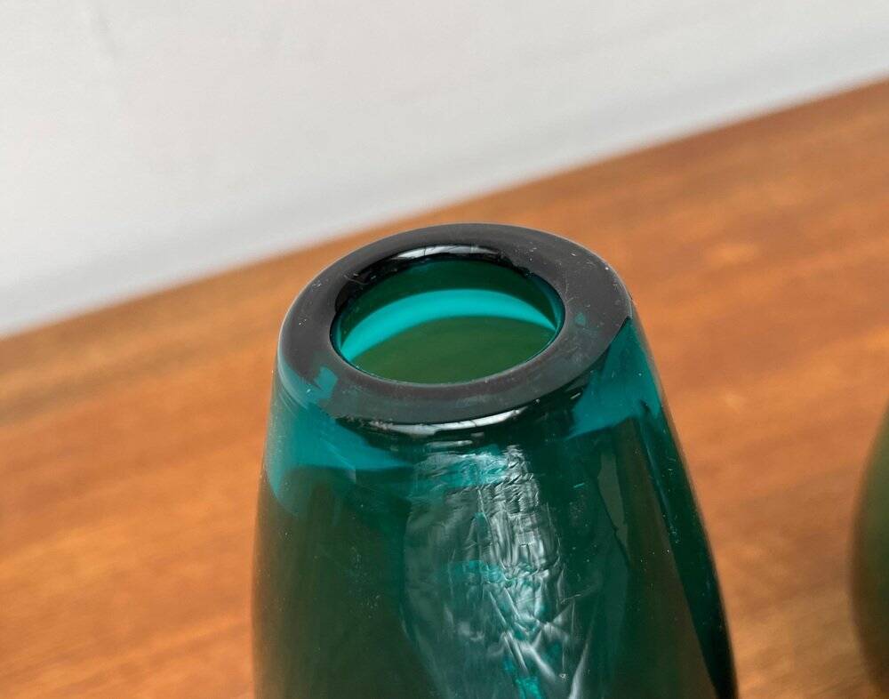 Mid-century German glass vases by Karl Friedrich Glas, 1960s, set of 2.