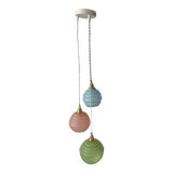 Art Deco triple globe waterfall pendant light