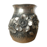 Tin vase signed L Rozay