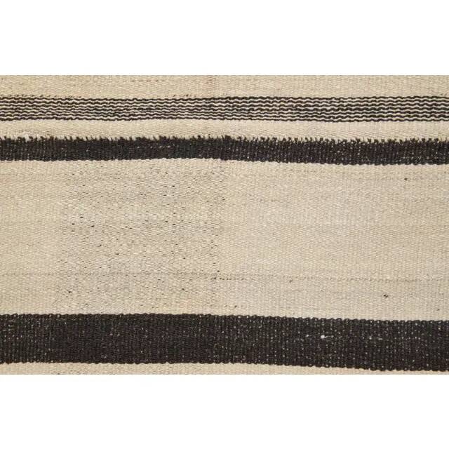 Vintage Turkish Hand-Knotted Wool Cotton Beige Kilim Area Rug 155x330