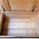Large vintage chest old wooden trunk