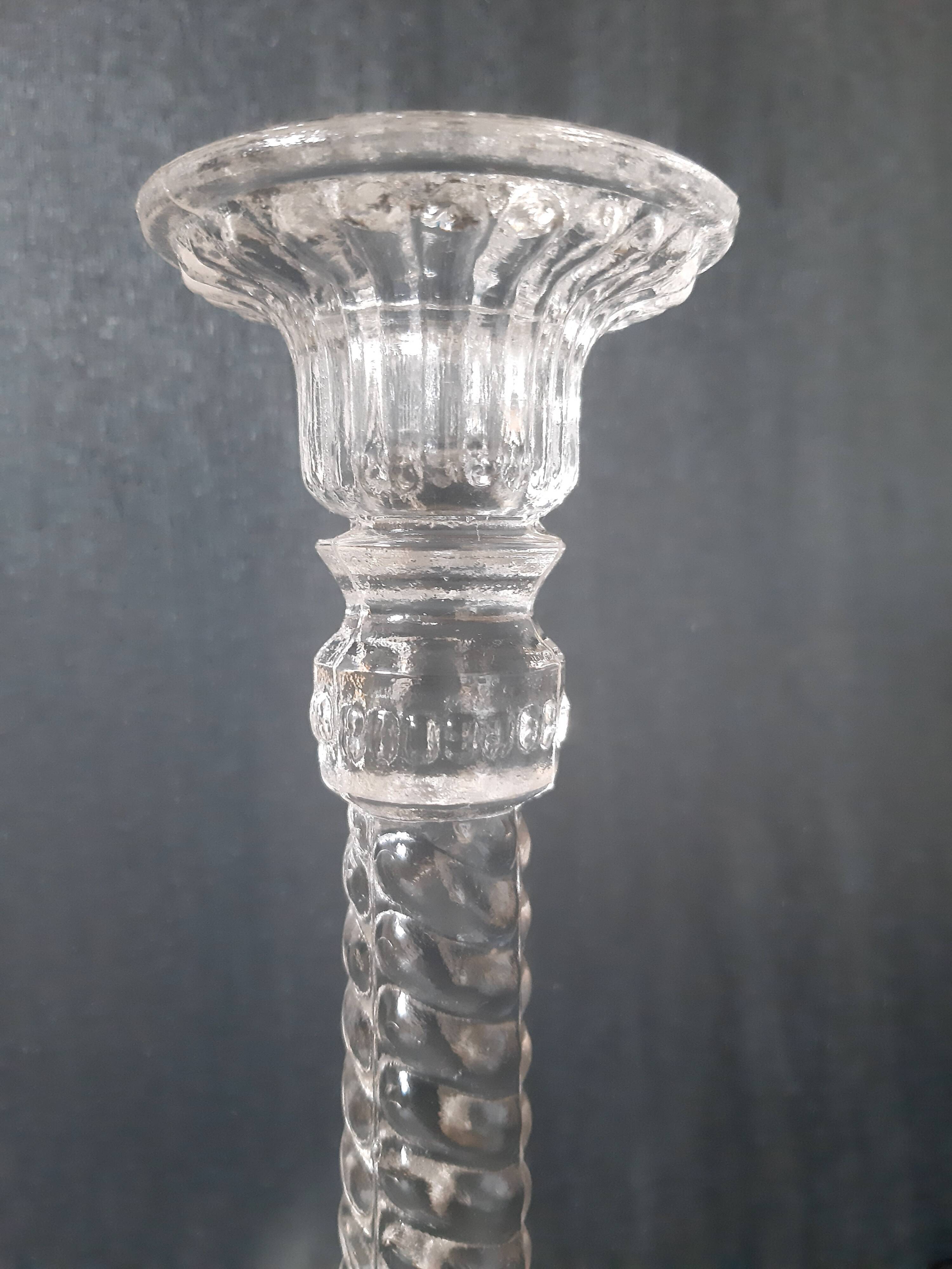 Glass candle holder