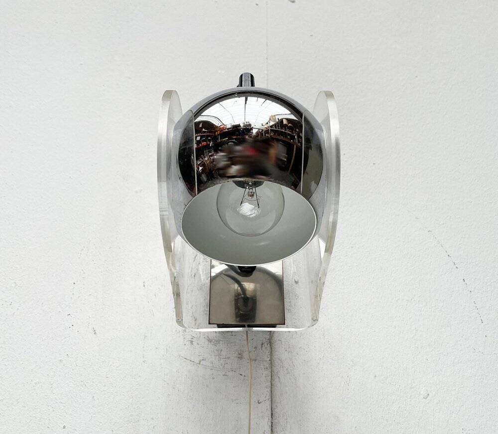 German wall lamps model 540 from the mid-century space age in the style of Gino Sarfatti, 1960s, set of 2.