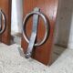 vintage wooden wall coat rack / 8 suspension pointsvintage