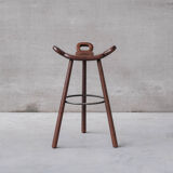 Brutalist mid-century 'Marbella' bar stool (up to 8 available)