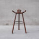 Brutalist mid-century 'Marbella' bar stool (up to 8 available)