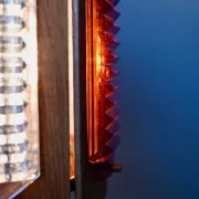 Scandinavian suspension teak pressed glass Wiktor Berndt A-lighting 1960s