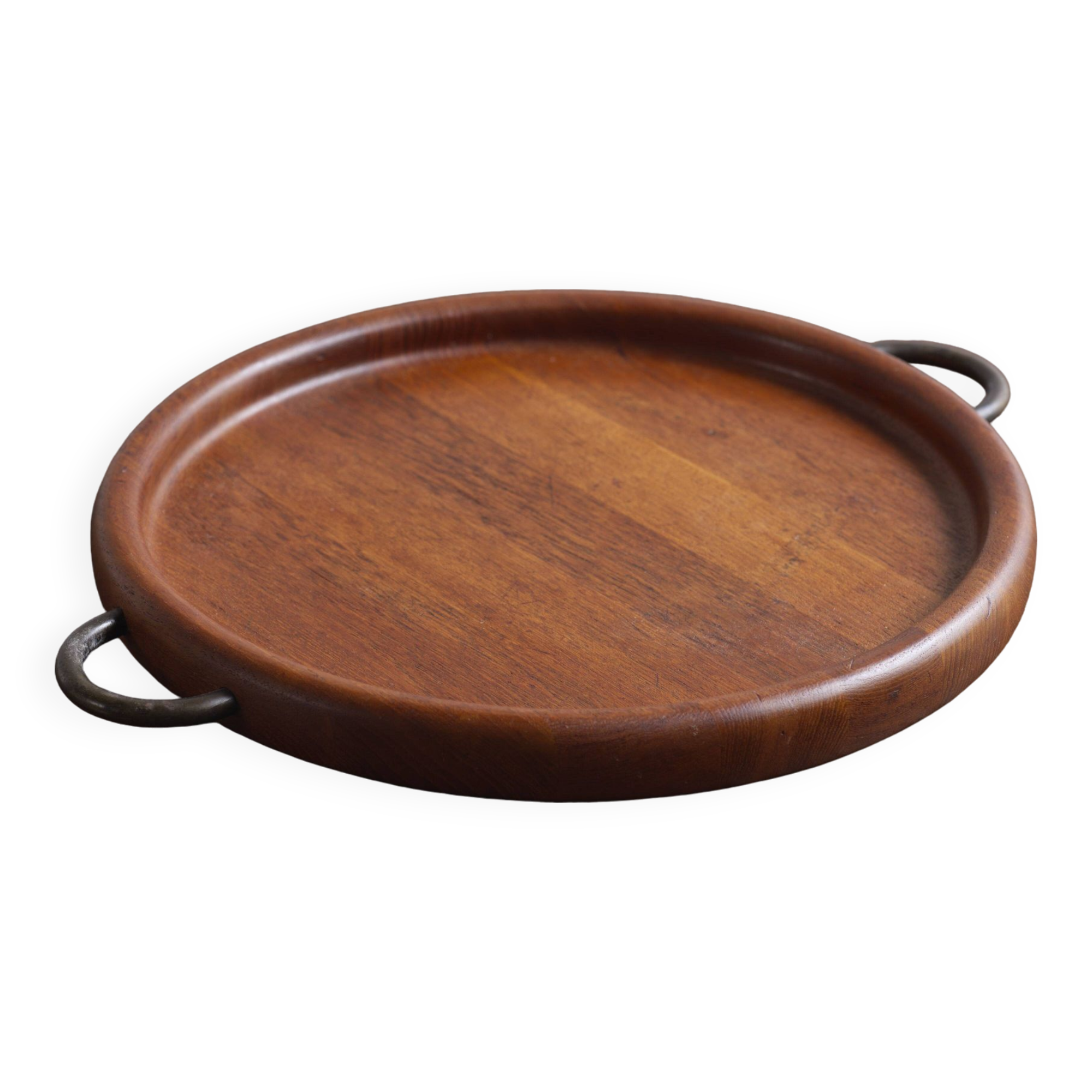Teak tray with metal handles, Digsmed Denmark, 1960's