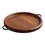 Teak tray with metal handles, Digsmed Denmark, 1960's