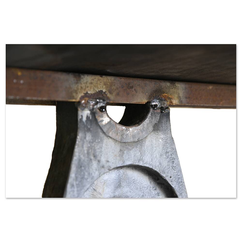 Long industrial refectory table