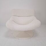 Restored Artifort F518 Lounge Chair by Geoffrey Harcourt in Bouclé Fabric,